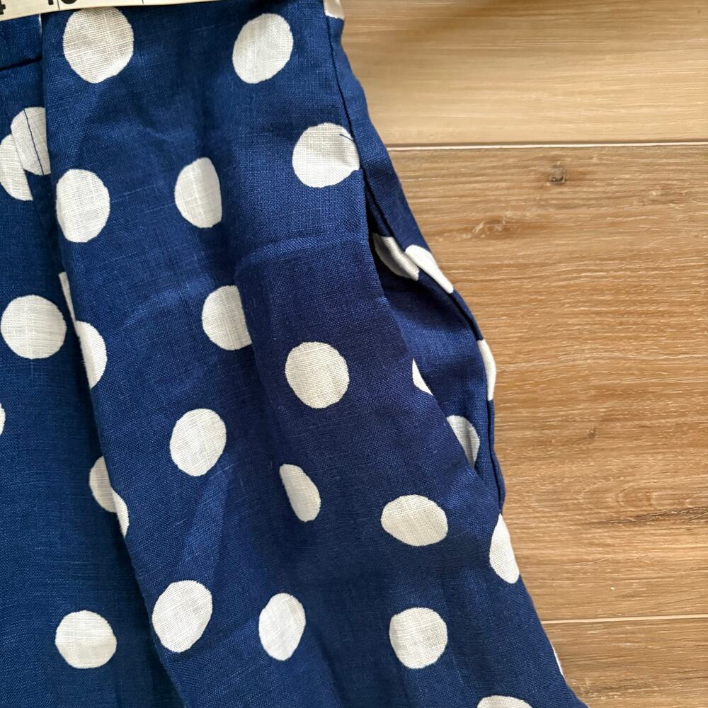 Boden Carla Linen Midi Polka Dot Dress 14 - Picture 4 of 9